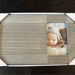 ✨3/$30✨ NEW Neutral Gray Wooden Photo Frame & Letterboard